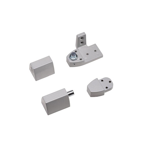 Global Door Controls Arch/Vistawall Style 3/4 in. Right Hand Offset Door Pivot Hinge Set for Adams Rite Type Storefront Door in Aluminum - TH1110-RH-AL