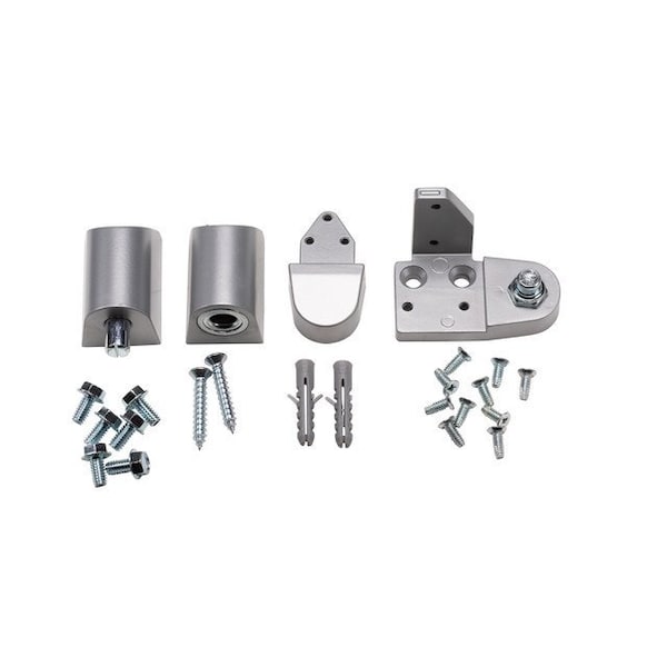 Global Door Controls Amarlite Style 3/4 in. Left Hand Offset Door Pivot Hinge Set for Adams Rite Type Storefront Door in Aluminum - TH1112-LH-AL