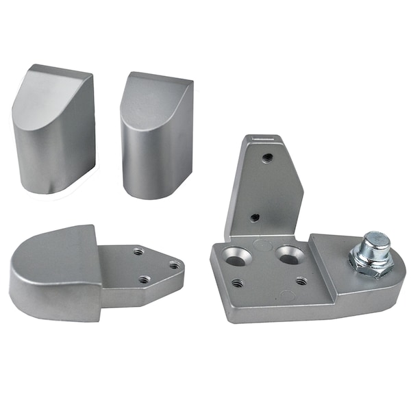 Global Door Controls Amarlite Style 3/4 in. Left Hand Offset Door Pivot Hinge Set for Adams Rite Type Storefront Door in Aluminum - TH1112-LH-AL