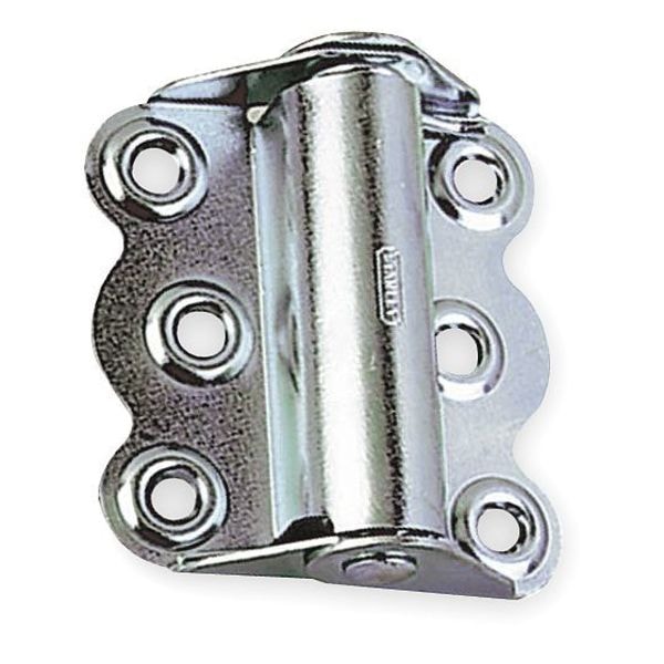 Zoro Select Spring Hinge, Steel, Full Surface Mounting, 1 15/32 in Leaf W x 2 3/4 in Leaf H, Black Enamel - 1RBU7