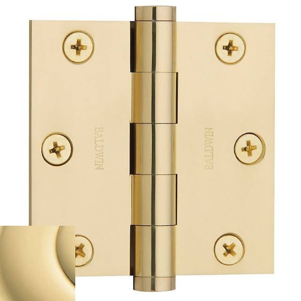 Baldwin Door and Butt Hinge, Brass, Mortise Mounting, Unlacquered Brass - 1030.031.I