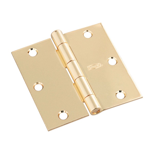 National Hardware National Hardware 3-1/2 in. L Bright Brass Door Hinge 3 pk - N830-320
