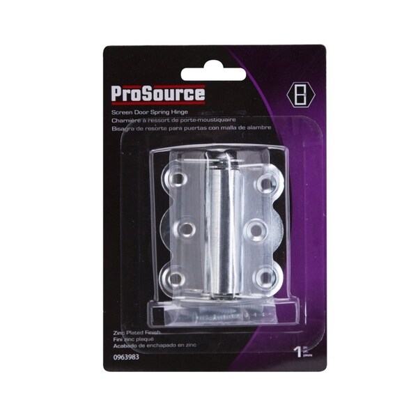 Prosource Spring Hinge, Steel, Zinc, 180 deg Range of Motion, Screw Mounting - 20333ZCB-PS