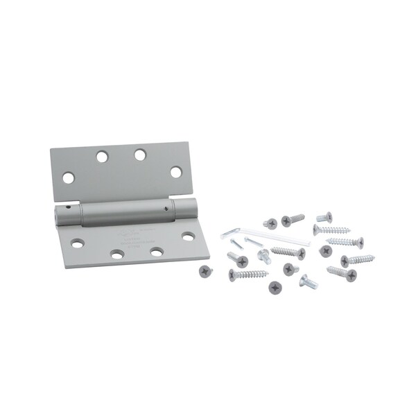 Global Door Controls 4.5 in. x 4.5 in. Prime Coat Full Mortise Spring Squared Hinge with Non-Removable Pin - Set of 3 - CPS4545-USP-3