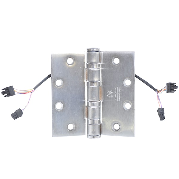 Mckinney Oil Bearing Butt Hinge, 5" x 4-1/2", US26D, QC12, Heavy - T4A3786 5X4-1/2 26D QC12