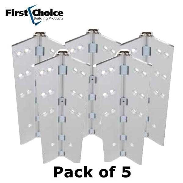 First Choice Continuous Aluminum Gear Hinge x Heavy Duty x 83" x Clear (Pkg of 5) - FCH-FC110-83-CL