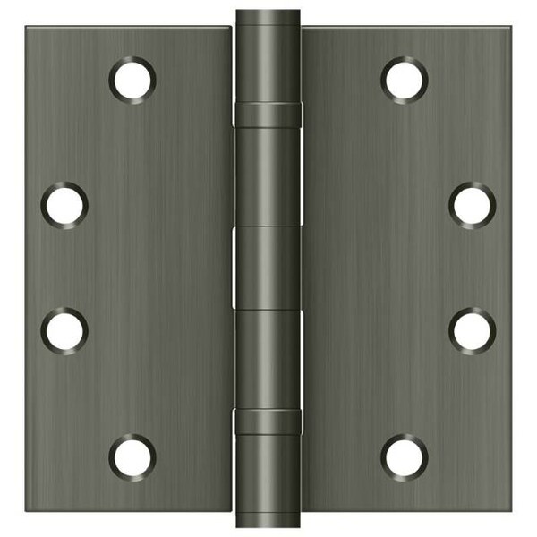 Deltana Antique Nickel Square Hinge, Holes per Leaf: 4 - S45BBU15A