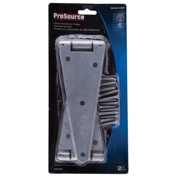Prosource Strap Hinge, 2.8 mm Thick Leaf, Steel, 180 Range of Motion - HSH-G08-C2PS