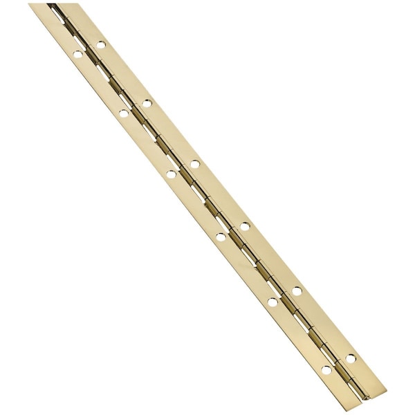 National Steel 1-1/16 In. x 48 In. Bright Brass Continuous Hinge - N148353