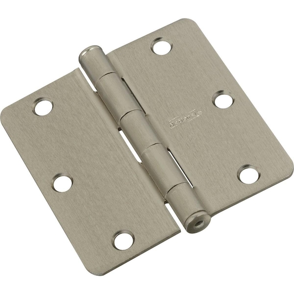 National 3 In. Satin Nickel 1/4 In. Radius Door Hinge - N830247