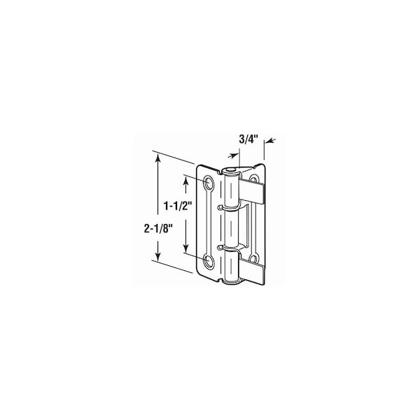 Prime-Line Door Hinge 2-1/8in L Brass-Plated Brass-Plated Pair - N 6936