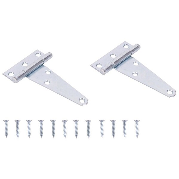Prosource T-Hinge, Steel, Zinc, Fixed Pin, 180 deg Range of Motion, 26 Pair lb - LTH-Z03-C2PS