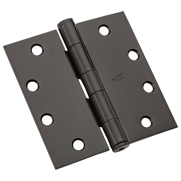 National Hardware DPB179 Series Template Hinge, 4-1/2 in H Frame Leaf, 1.3875 in Thick Frame Leaf, Steel, 90 lb - N236-018