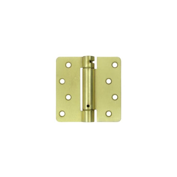Deltana DSH4R44 Spring Hinge Brushed Brass, 10PK - DSH4R44-XCP10
