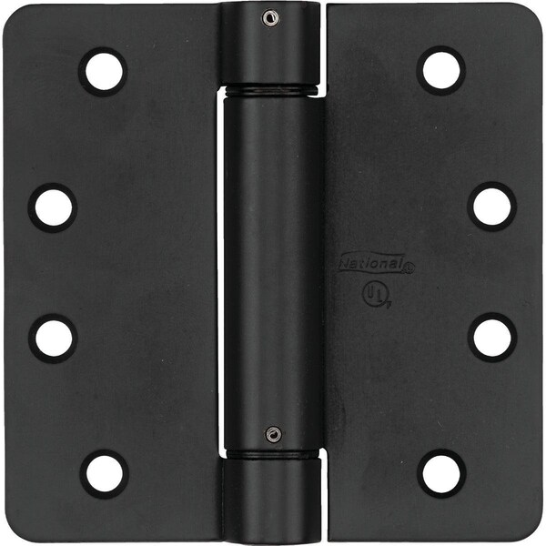 National 4 In. Oil Rubbed Bronze 5/8 In. Radius Spring Door Hinge - N351015