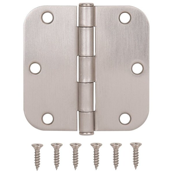 Prosource Door Hinge, Steel, Satin Nickel, Loose Pin, 180 deg Range of Motion, Screw Mounting - 20347SNX