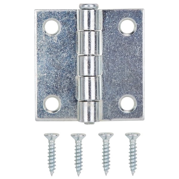 Prosource Utility Hinge, Steel, Zinc, Removable Pin, 180 deg Range of Motion, Full Mortise Mounting - LR-038-PS
