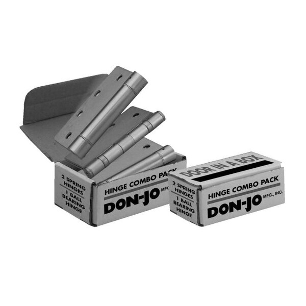 Don-Jo 4-1/2" x 4-1/2" Combo Hinge Pack with One Spring Hinge and Two Ball Bearing Hinges 36PK - CP74545600