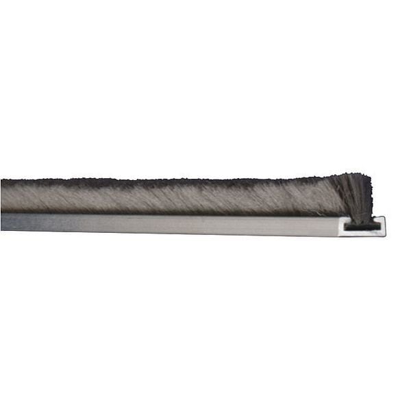 Pemko Door Weatherstripping, 84 in, Projection 3/16 in, Aluminum, Includes Hardware, Frame/Pile Insert - 369 AP X 84