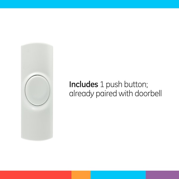 Ge GE Wireless Doorbell Kit, Battery-Operated, White, 19247 - 19247