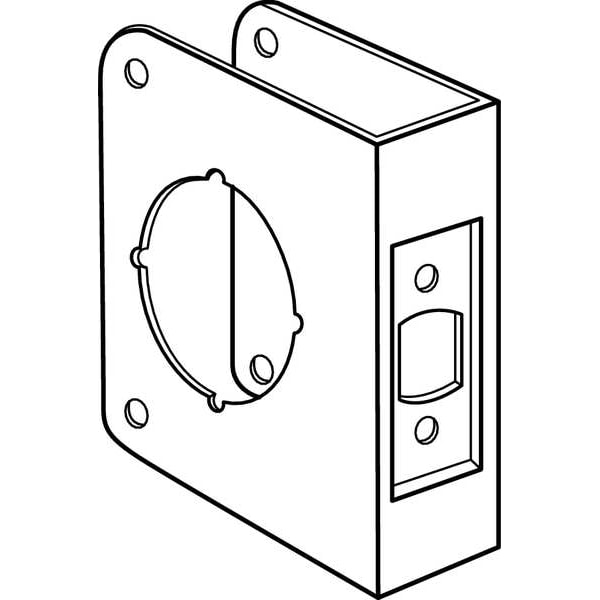 Zoro Select Door Reinforcer, SS, Backset 2 3/4 In, Width: 4 1/8 in - 1HEZ9