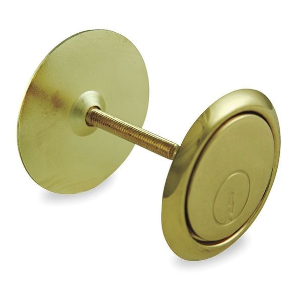 Zoro Select Cylinder Hole Cover Plate, Brass - 1XMU6