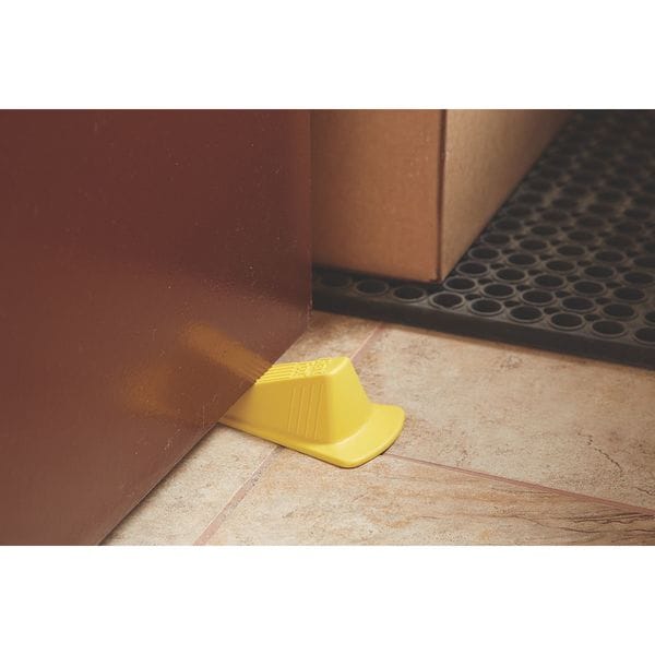 Master Mfg Door Stop Wedge XL, Safety Yellow, 2"H x 3-1/2"W, PK.2 - GD005