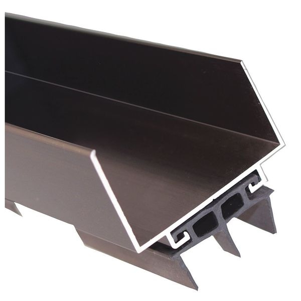 Pemko 1-3/4"W x 1-1/8"H x 36"L, Alum. Door Bottom - 2173DV36