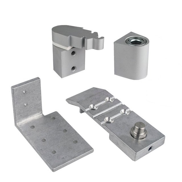 Global Door Controls Aldora Style 3/4 in. Right Hand Offset Door Pivot Hinge Set for Adams Rite Type Storefront Door in Aluminum - TH1116-RH-AL