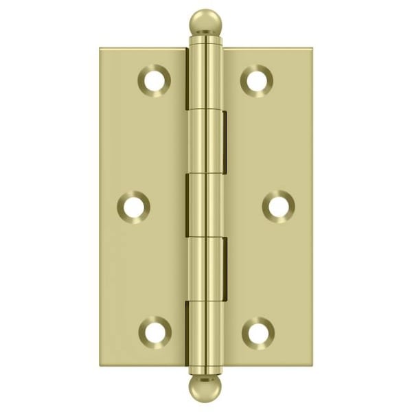 Deltana Bright Brass Door and Butt Hinge - CH3020U3-UNL