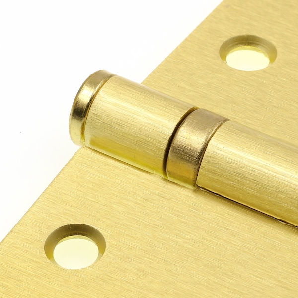 Prime-Line Door Hinge Commercial Smooth Pivot, 4-1/2 in. x 4-1/2 in. w/ Square Corners, Satin Brass 3 Pack - U 1156463