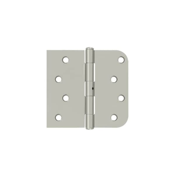 Deltana 4 x 4-1/4 x 5/8 Radius x Square Hinge; Non Removable Pin; Satin Nickel Finish, PR - S41/4058TTNU15