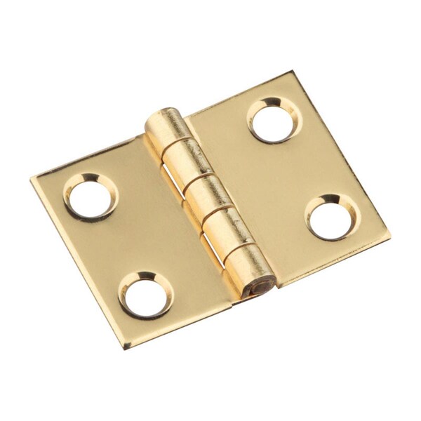 National Mfg Sales 0.75 x 1 in. Solid Brass Decorative Hinge , 4PK - 5702378
