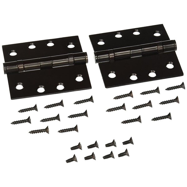 Patioplus 4 x 4 in. Square Hinge Heavy Duty Ball Bearing Steel - Oil Rubbed Bronze - PA864524