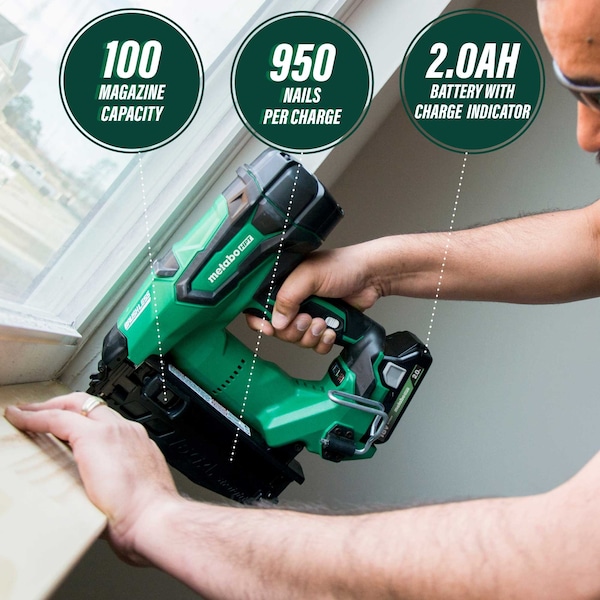 Metabo Hpt 18V Cordless 16-Gauge Finish Nailer 1 x 2.0Ah - NT1865DMSTM