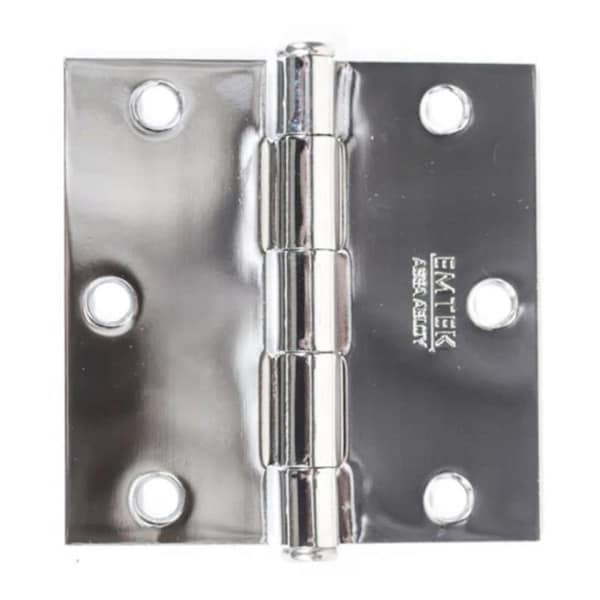 Patioplus 3.5 x 3.5 in. Square Steel Residential Duty Hinges, Satin Nickel, Set of 2 - PA2063933