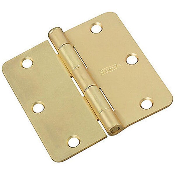 National Mfg 3 x 3 in. Satin Brass Butt Hinge - NM830229