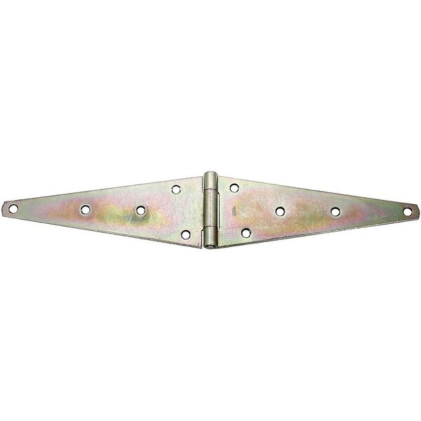 National Hardware Strap Hinge, 4.6 in W Frame Leaf, 0.16 in Thick Leaf, Steel, Zinc, Wall Mounting - N127-910