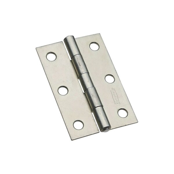 National Hardware Narrow Hinge, 3 in W Frame Leaf, 0.065 in Thick Frame Leaf, Steel, Zinc, Fast Spun Pin, 28 lb - N146-373