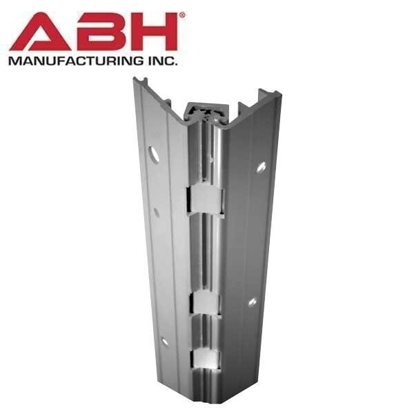 Abh 83" A575HDC083 Full Surface Aluminum Continuous Geared Hinge, 1/16" Inset and Frame Portion Counters - ABH-A575-HD-C-083