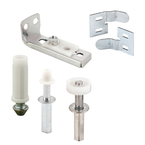 Prime-Line Bi-Fold Door Hardware Repair Kit, Includes a Bottom Bracket, Top and Bottom Pivots 6 Components - N 7530