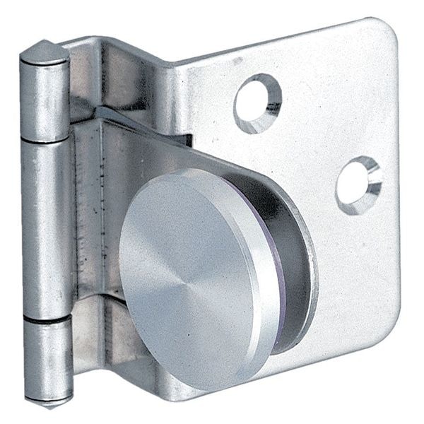 Lamp Glass Door Hinge, Steel, Screw on Mounting, 1 11/32 in Leaf W x 1 11/32 in Leaf H, Chrome - GH-34/8/CR-P