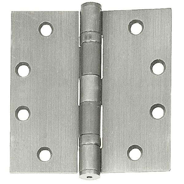 Design Hardware 4X4 Ball Bearing Hinge Standard Weight Hinges, 5/8 Radius Corner, 26D Satin Chrome - DH-BB5-4X4-RC-5/8-26D