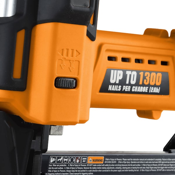 Freeman 20V Cordless 18G 1-5/8in Narrow Crown Stapler, Fasteners & Bag - PE20V9040