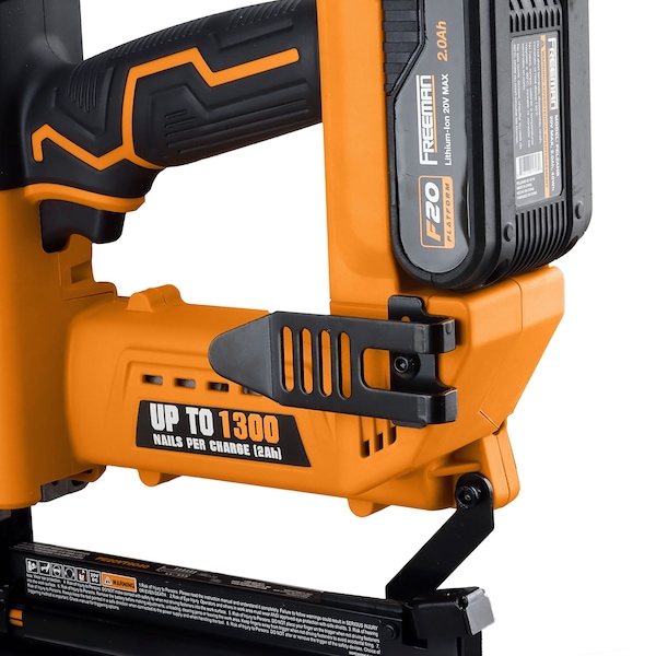 Freeman 20V Cordless 18G 1-5/8in Narrow Crown Stapler, Fasteners & Bag - PE20V9040