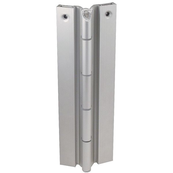 Markar Piano Hinge, Aluminum Alloy, Full Surface Mounting, 1 5/8 in Leaf W x 8 ft Leaf H, Clear Anodized - FS101-002-628-HT-MP-RH