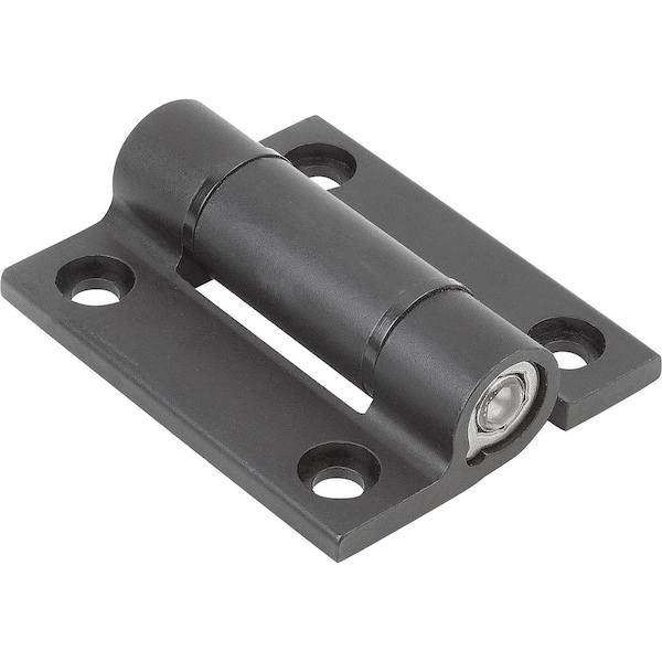 Kipp Hinge W. Detent 55X67, Aluminum Black Anodized, A1=38, B1=48 - K1198.556713