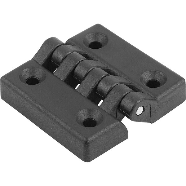 Kipp Hinge W. Fastening Hole 96X96, Thermoplastic Black, Comp:Steel, A1=31, 5, A2=31, 5, A3=48, A4=48 - K1004.008483232