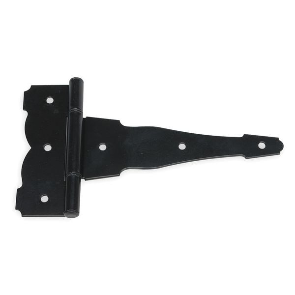 Zoro Select Tee Hinge, Steel, 1 9/32 in Leaf W x 5 1/2 in Leaf H, Black Enamel - 1WBH7
