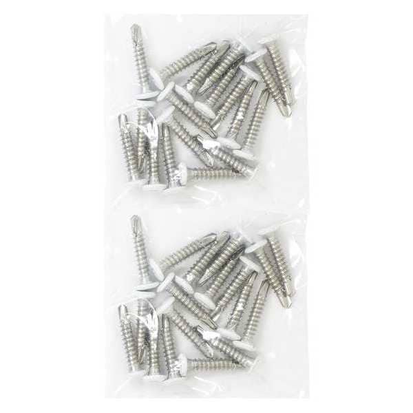 Kwikfit Hidden Barrel Hinge, Aluminum, Screw-On Mounting, 1 in Leaf W x 5 3/4 in Leaf H, Gloss - KF3L2WTS